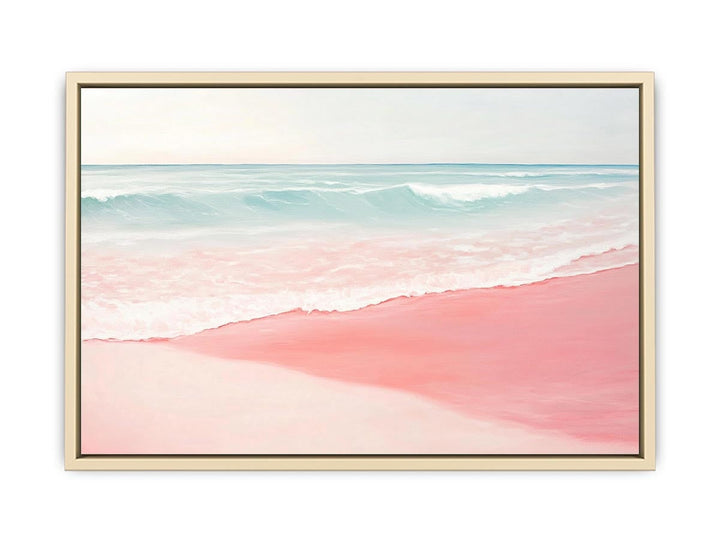 Pink Beach I Canvas Painting 