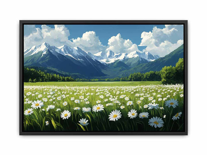 Alpine Mountain Canvas Painting 