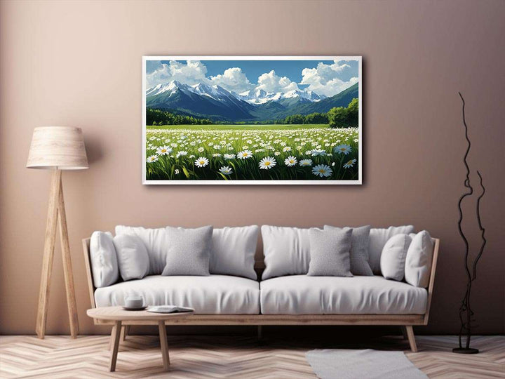 Alpine Mountain Canvas Painting 