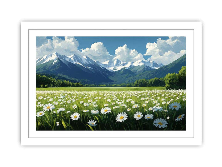 Alpine Mountain Canvas Painting 