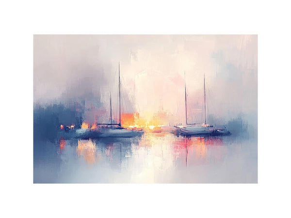 Harbour Oil Painting