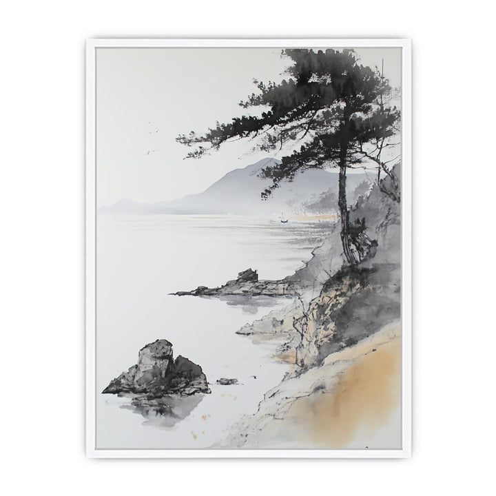 Beach Tree Canvas Painting 