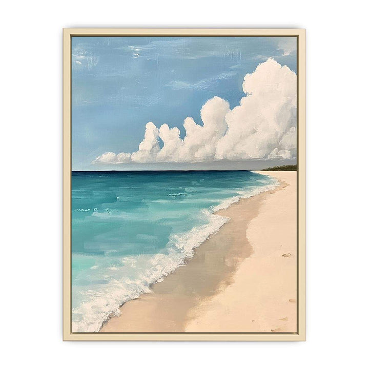 Neutral beach Canvas Painting 