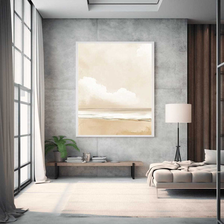 Minimalist Beach Canvas Painting 