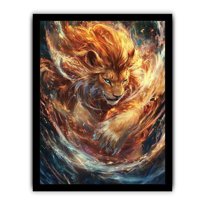 Magestic Lion Canvas Painting 