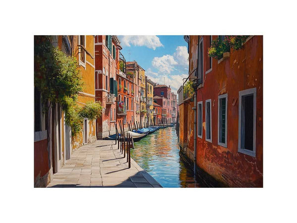 Venice Street Oil Painting 