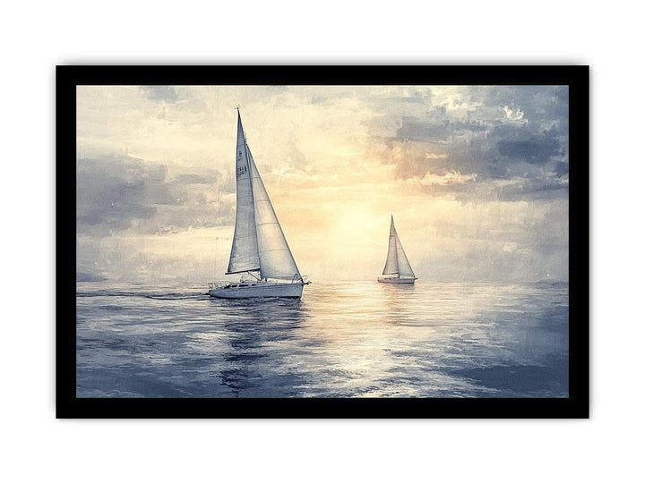 Sailing Yachts III Canvas Painting 