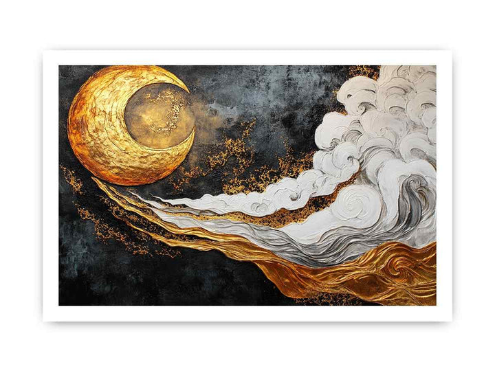 Sun And Moon Canvas Painting 