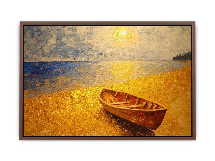 Golden Beach Canvas Painting 