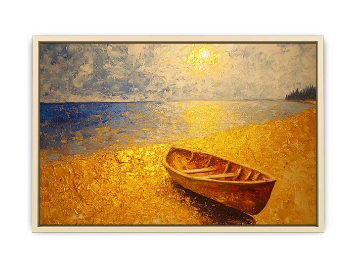 Golden Beach Canvas Painting 