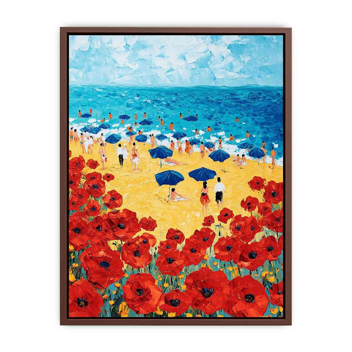 The Scarlet Coastline Canvas Painting 