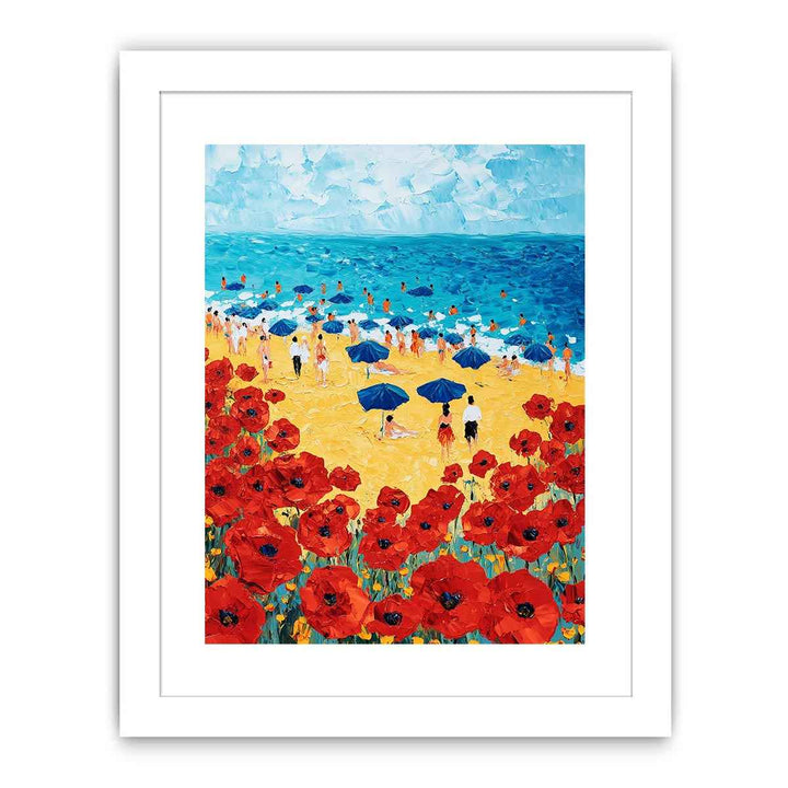 The Scarlet Coastline Canvas Painting 