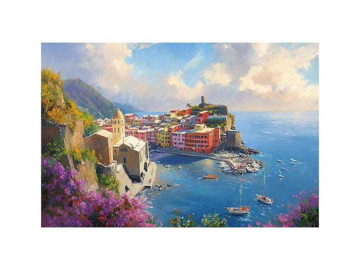 Cinque Terre Italy Oil Painting 