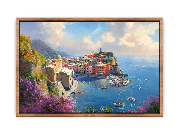 Cinque Terre Italy Canvas Painting 