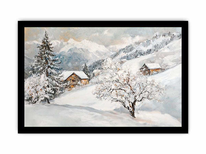 Where Snow Meets Sky Canvas Painting 