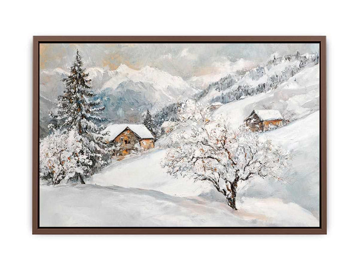 Where Snow Meets Sky Canvas Painting 