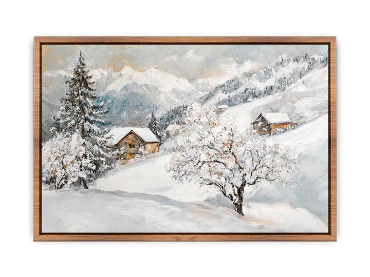 Where Snow Meets Sky Canvas Painting 