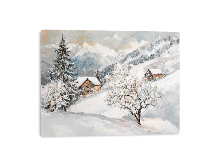 Where Snow Meets Sky Canvas Painting 