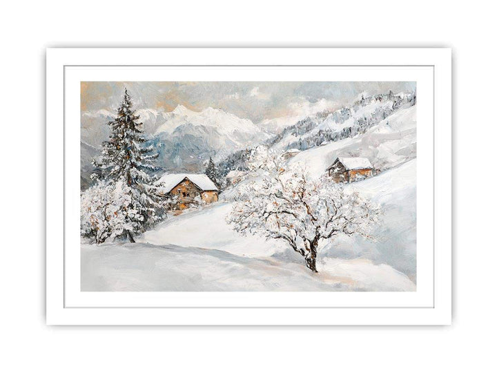 Where Snow Meets Sky Canvas Painting 