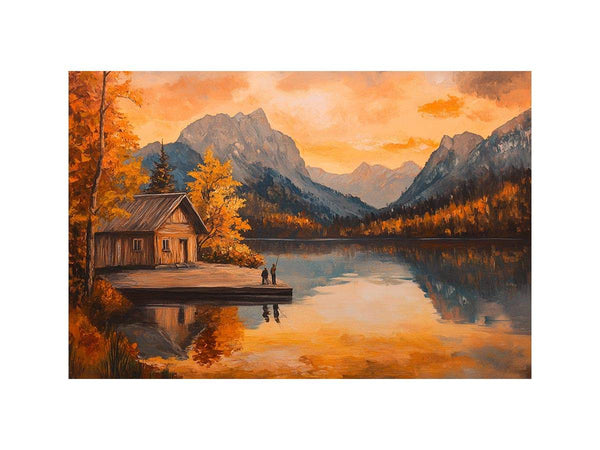 Cozy House Oil Painting 