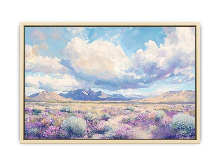 A Soft Symphony of Clouds and Bloom Canvas Painting 