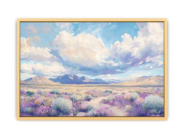 A Soft Symphony of Clouds and Bloom Canvas Painting 