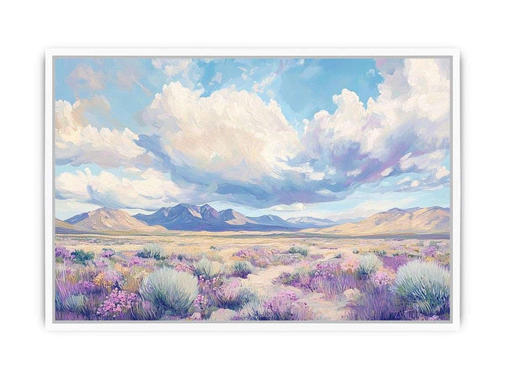 A Soft Symphony of Clouds and Bloom Canvas Painting 