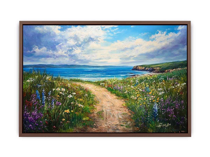 Beach Path Canvas Painting 