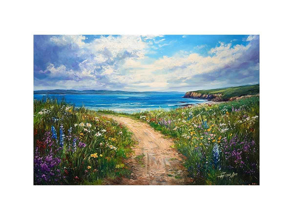 Beach Path Oil Painting 