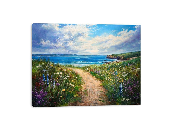 Beach Path Canvas Painting 