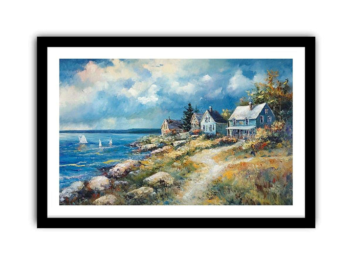 The Coastal Escape Canvas Painting 