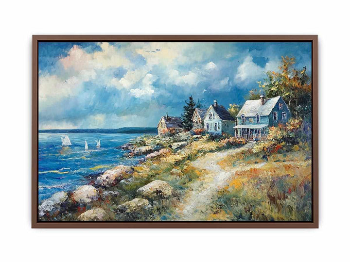 The Coastal Escape Canvas Painting 