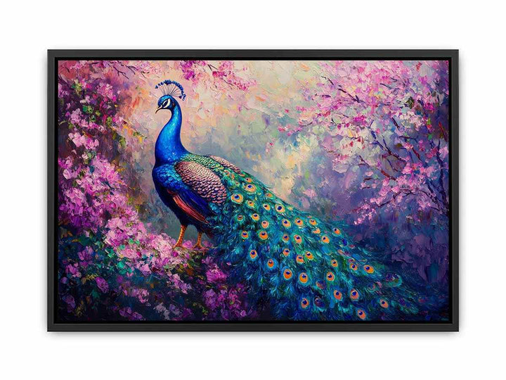 Magestic Peacock Canvas Painting 