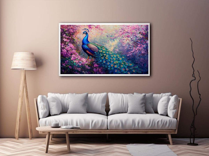 Magestic Peacock Canvas Painting 