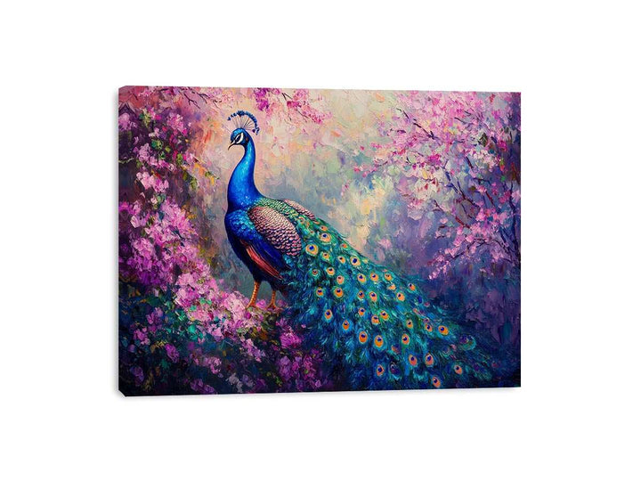 Magestic Peacock Canvas Painting 