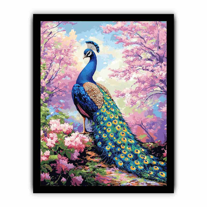 Magestic Peacock Canvas Painting 