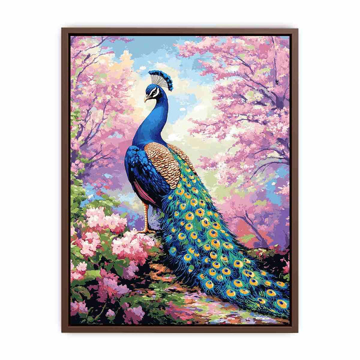 Magestic Peacock Canvas Painting 