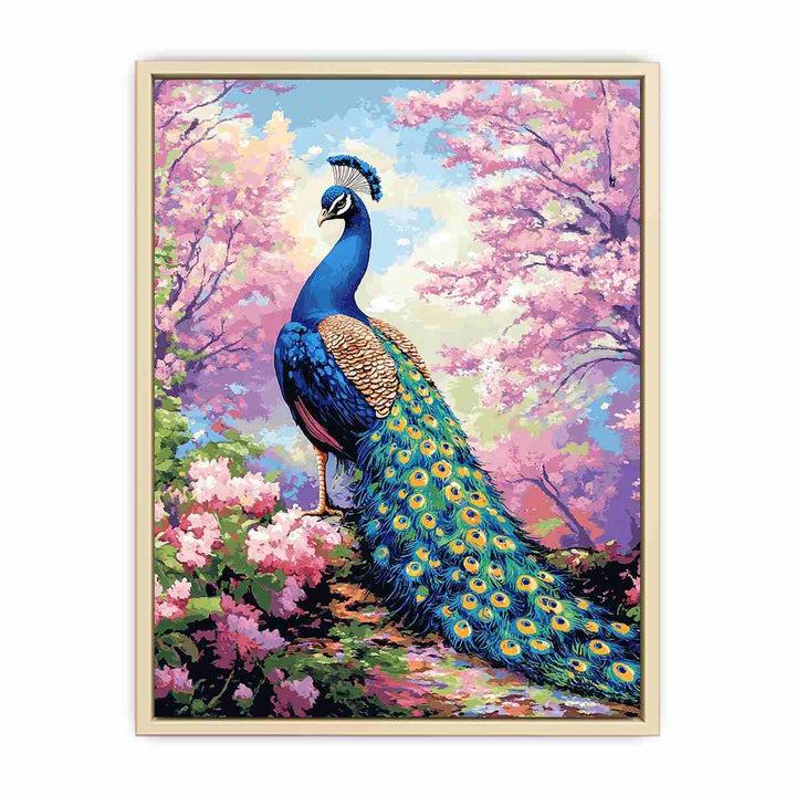 Magestic Peacock Canvas Painting 