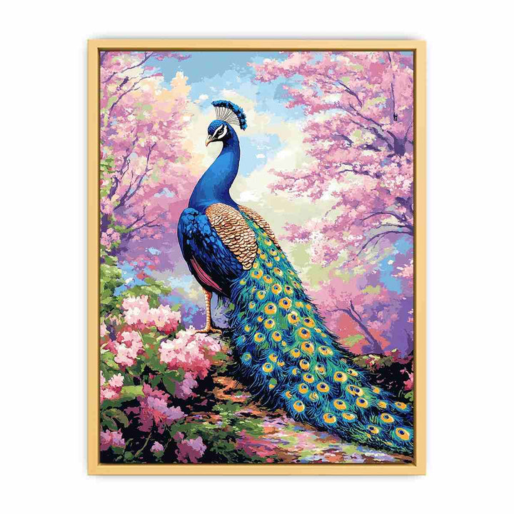 Magestic Peacock Canvas Painting 