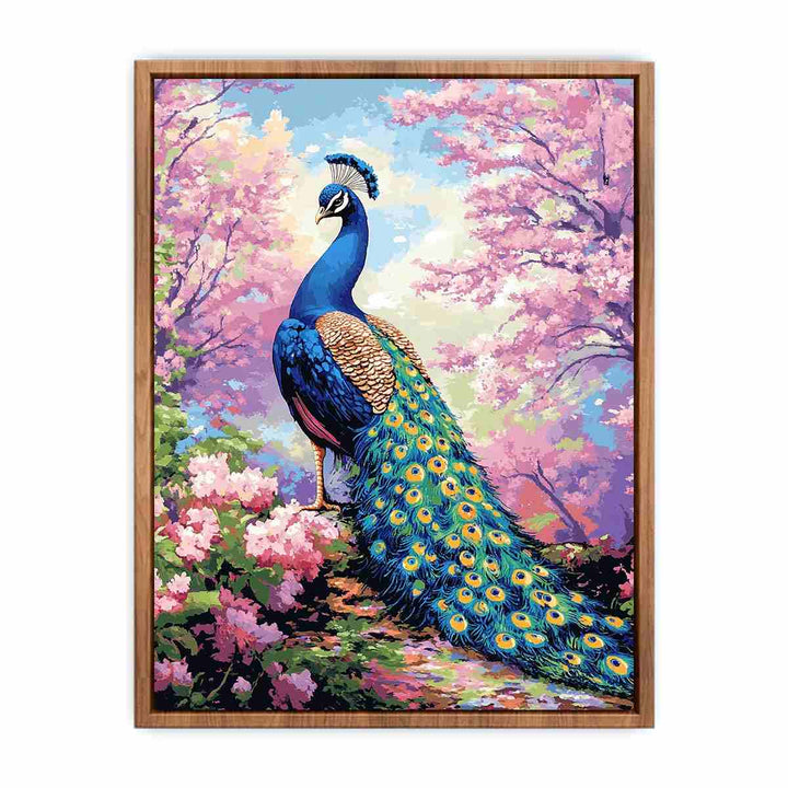 Magestic Peacock Canvas Painting 