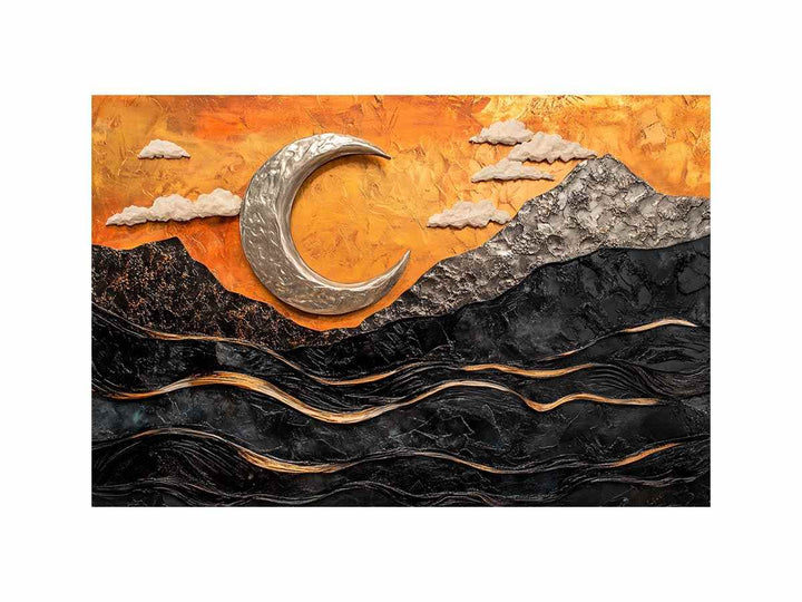 Golden Moon Oil Painting