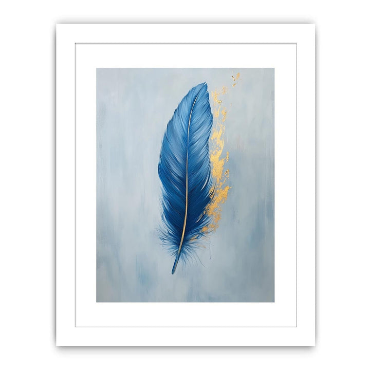 Blue Feather Canvas Painting 