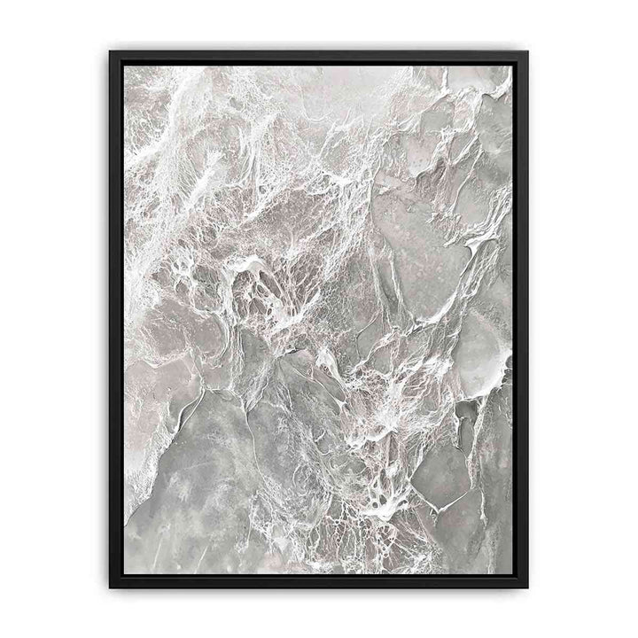 Silver Abstract Canvas Painting 