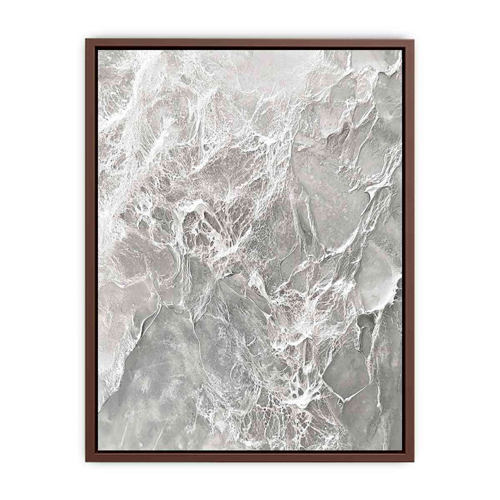 Silver Abstract Canvas Painting 