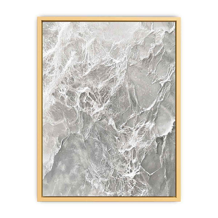 Silver Abstract Canvas Painting 