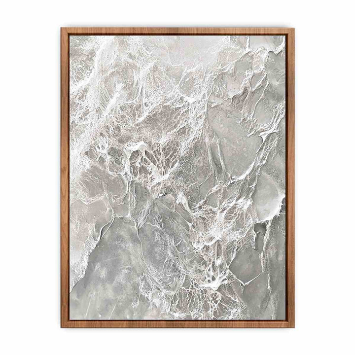 Silver Abstract Canvas Painting 