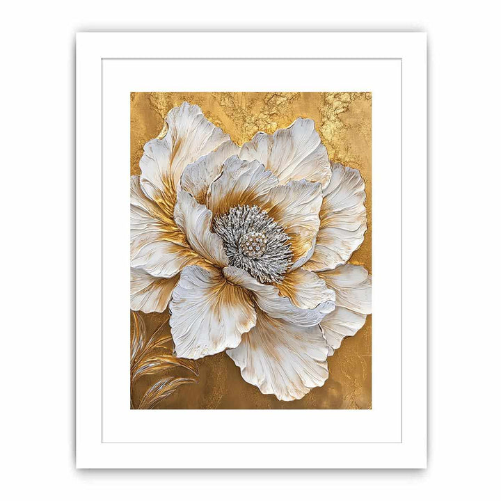 Gold Peony  Canvas Painting 