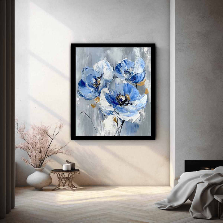 Blue Flowers Painting 