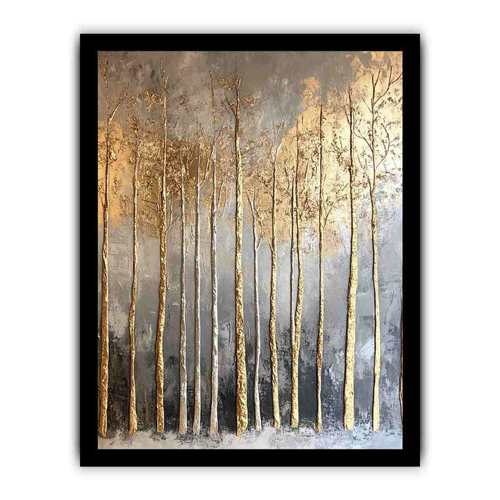 Gold Tree Canvas Painting 