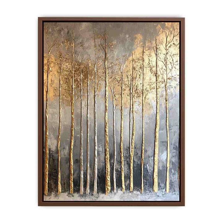 Gold Tree Canvas Painting 